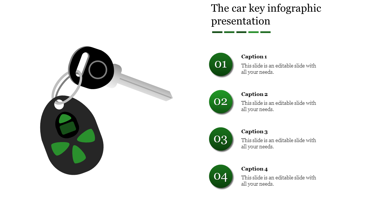 infographic presentation-The car key infographic presentation-Green